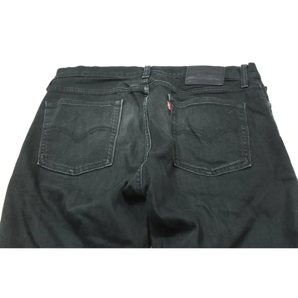 Levis Premium 510 Jeans Mens 34x34 Black Skinny Fit Tapered Leg Cotton Denim